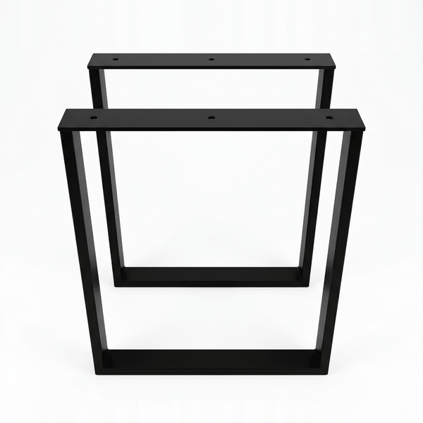 NOGI DO STOŁU BIURKA LOFT 60X72 CM METALOWE INDUSTRIALNE CZARNE 6X2 CM - Loftivo