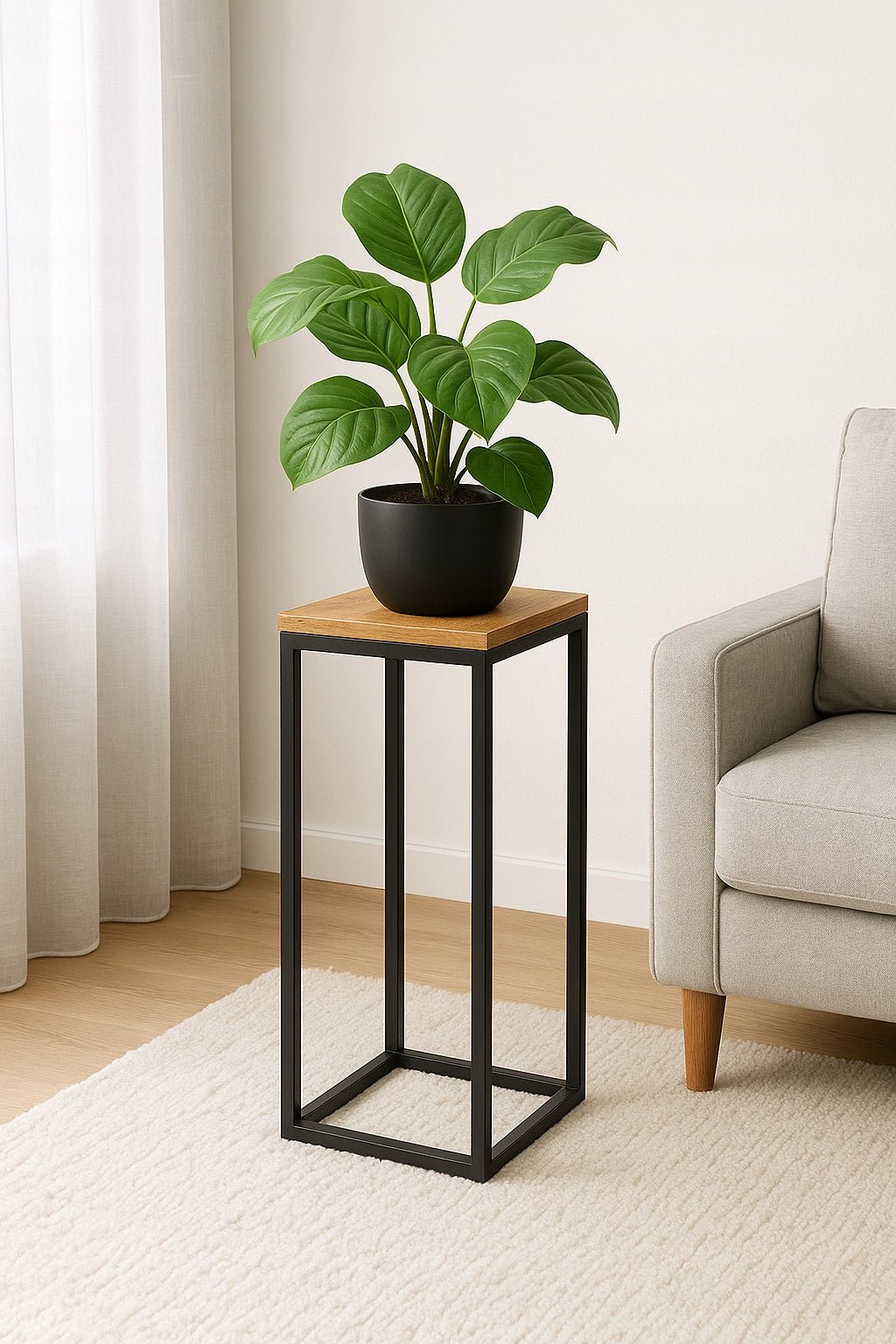 STOJAK NA KWIATY ROŚLINY LOFT 65 CM METALOWY KWIETNIK PODŁOGOWY NA KWIATY - Loftivo