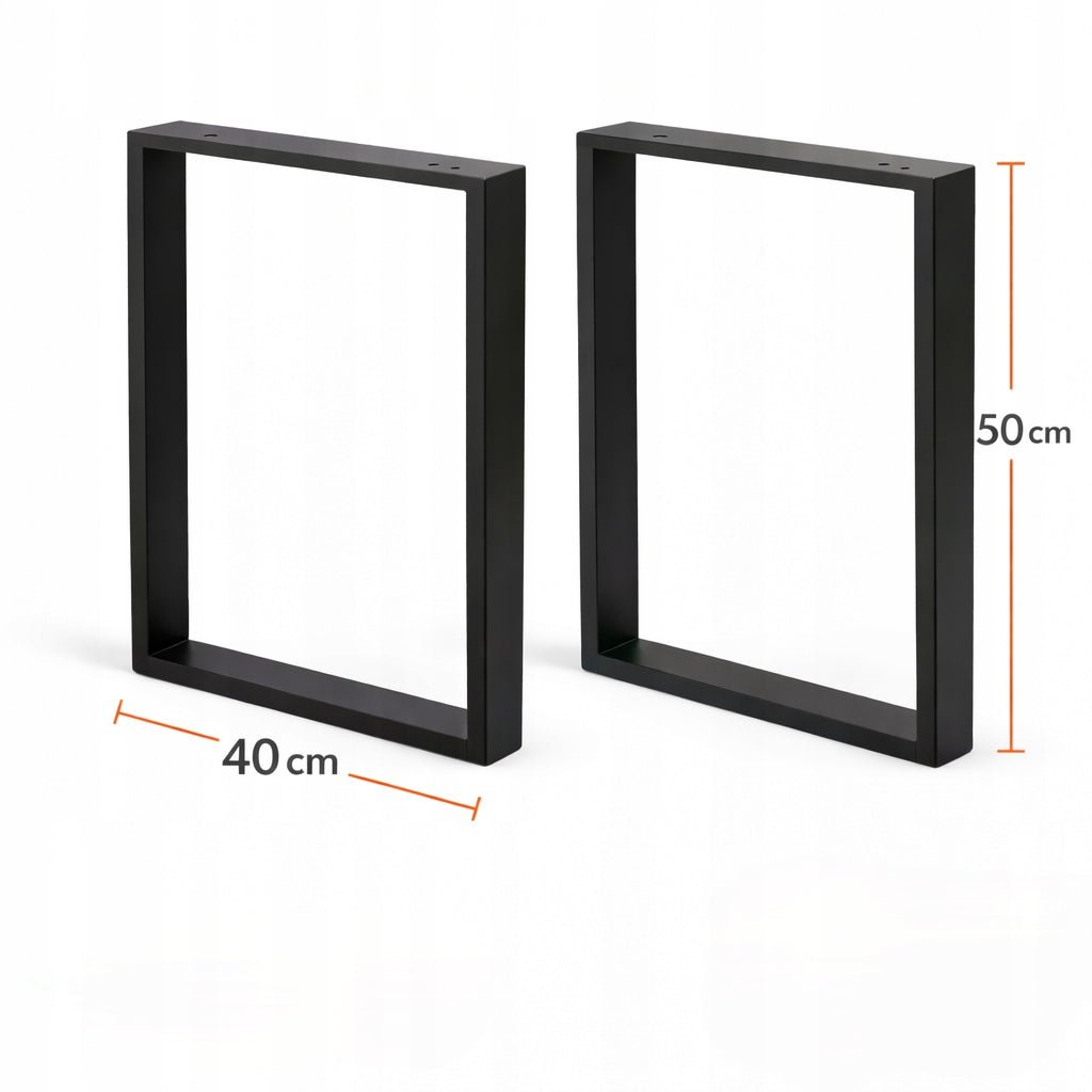 Metalowe nogi do stolika i ławki 50×40 cm – loft - Loftivo