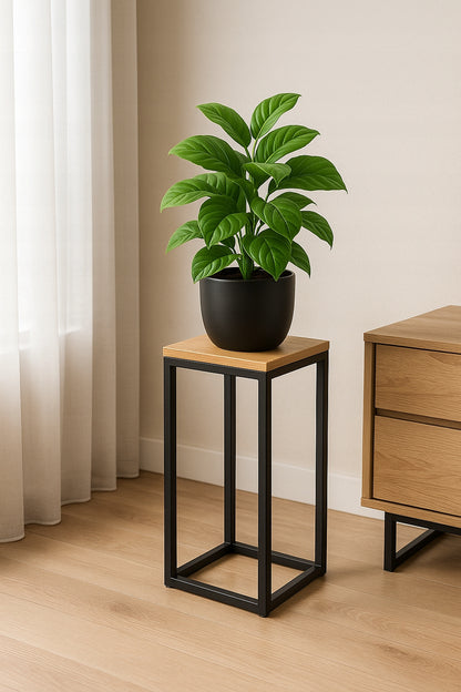 STOJAK NA KWIATY LOFT METALOWY CZARNY KWIETNIK PODŁOGOWY NA KWIATY 45 CM