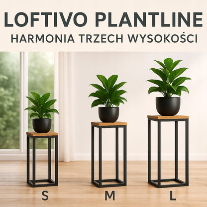 STOJAK NA KWIATY PODŁOGOWY 85 CM METALOWY CZARNY KWIETNIK NA ROŚLINY KWIATY