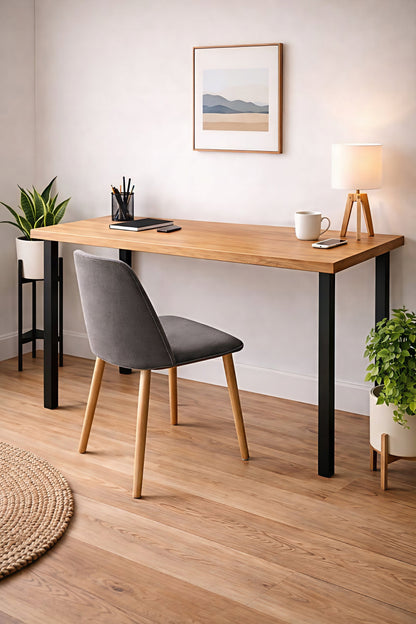 Nogi do stołu biurka 70 cm loft czarne metalowe mocne nogi do stołu