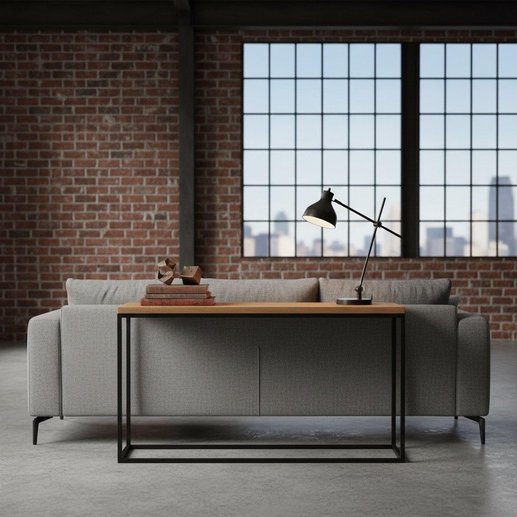 Wysoka konsola loft do przedpokoju i salonu 80 100 120 cm
