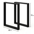Nogi metalowe do stołu biurka LOFT 60x72 CM - Loftivo