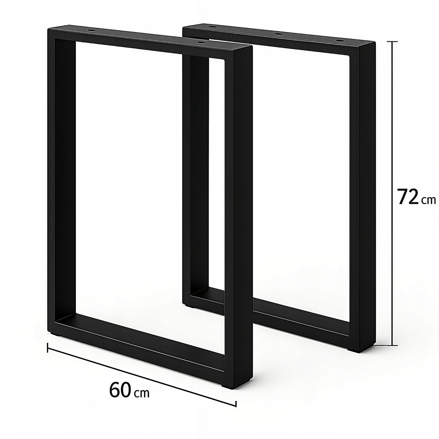 Nogi metalowe do stołu biurka LOFT 60x72 CM