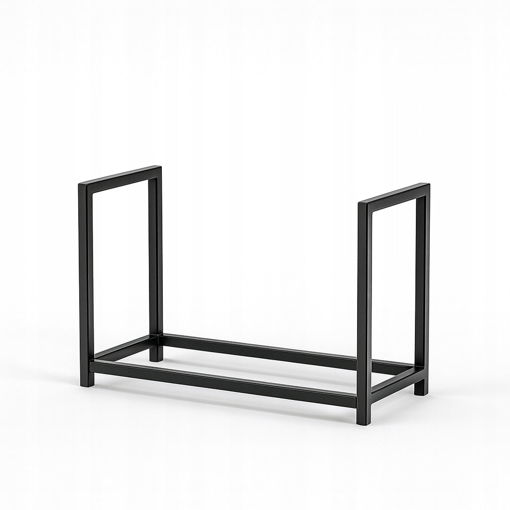 metalowy kosz na drewno