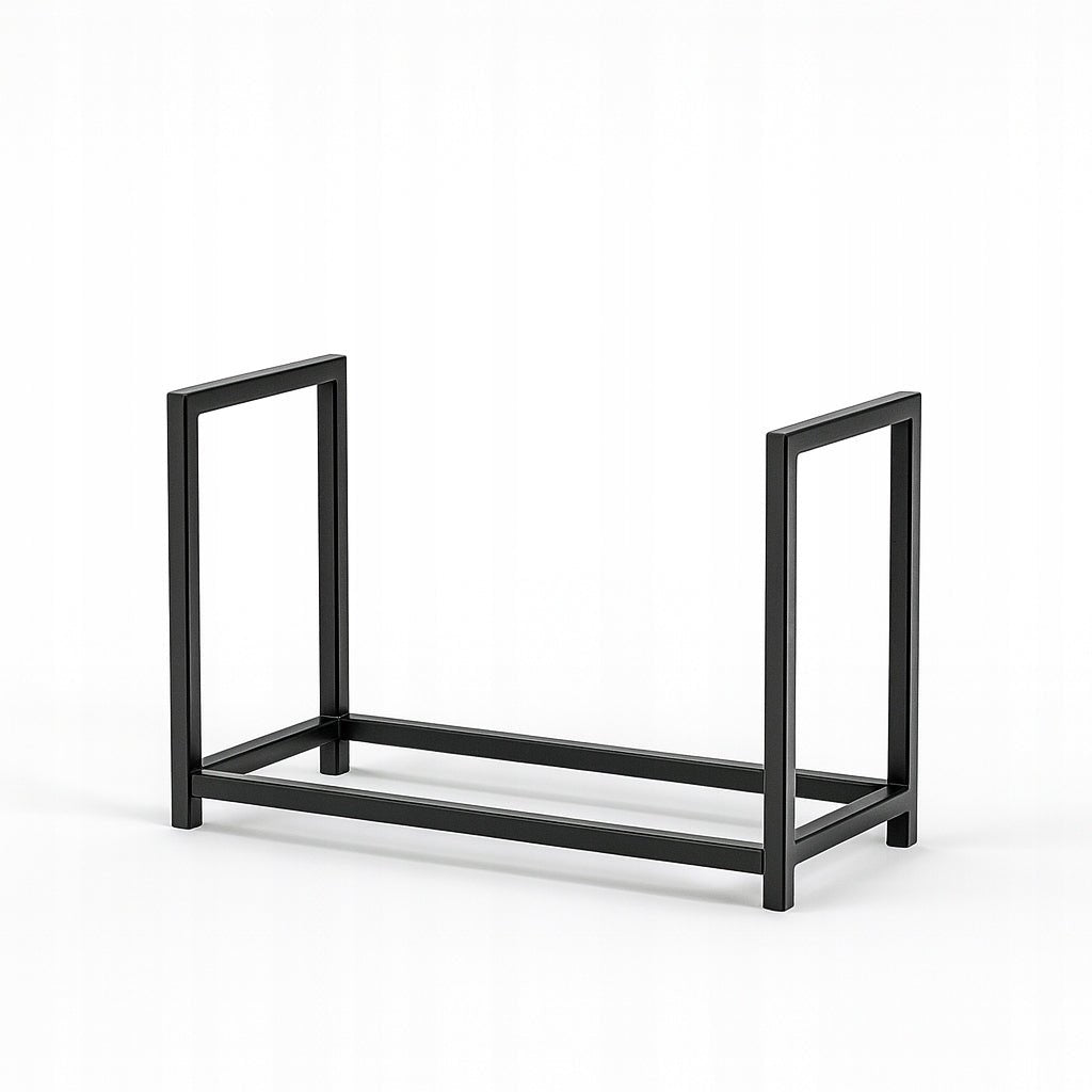 Niski stojak na drewno kominkowe loft 40x80x35 cm
