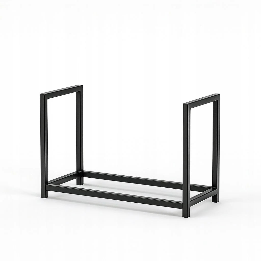 Niski stojak na drewno kominkowe loft 40x80x35 cm