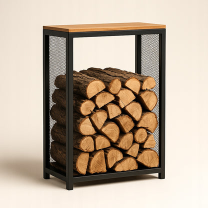 detal-siatki-dekoracyjnej-stojak-na-drewno-loft
