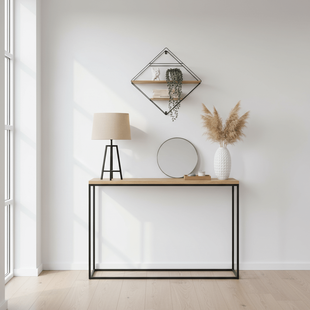 Wysoka konsola loft do przedpokoju i salonu 80 100 120 cm
