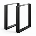 NOGI DO STOŁU BIURKA LOFT 60X72 CM METALOWE INDUSTRIALNE CZARNE 6X2 CM - Loftivo