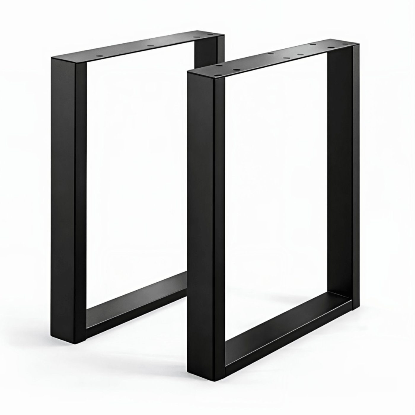 NOGI DO STOŁU BIURKA LOFT 60X72 CM METALOWE INDUSTRIALNE CZARNE 6X2 CM - Loftivo