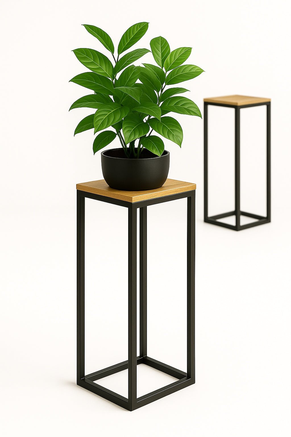 Kwietnik podłogowy Loftivo 65 cm z czarnego metalu