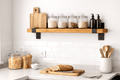 Półka ścienna loft 60 cm DĄB + stal wspornik industrialna - Loftivo