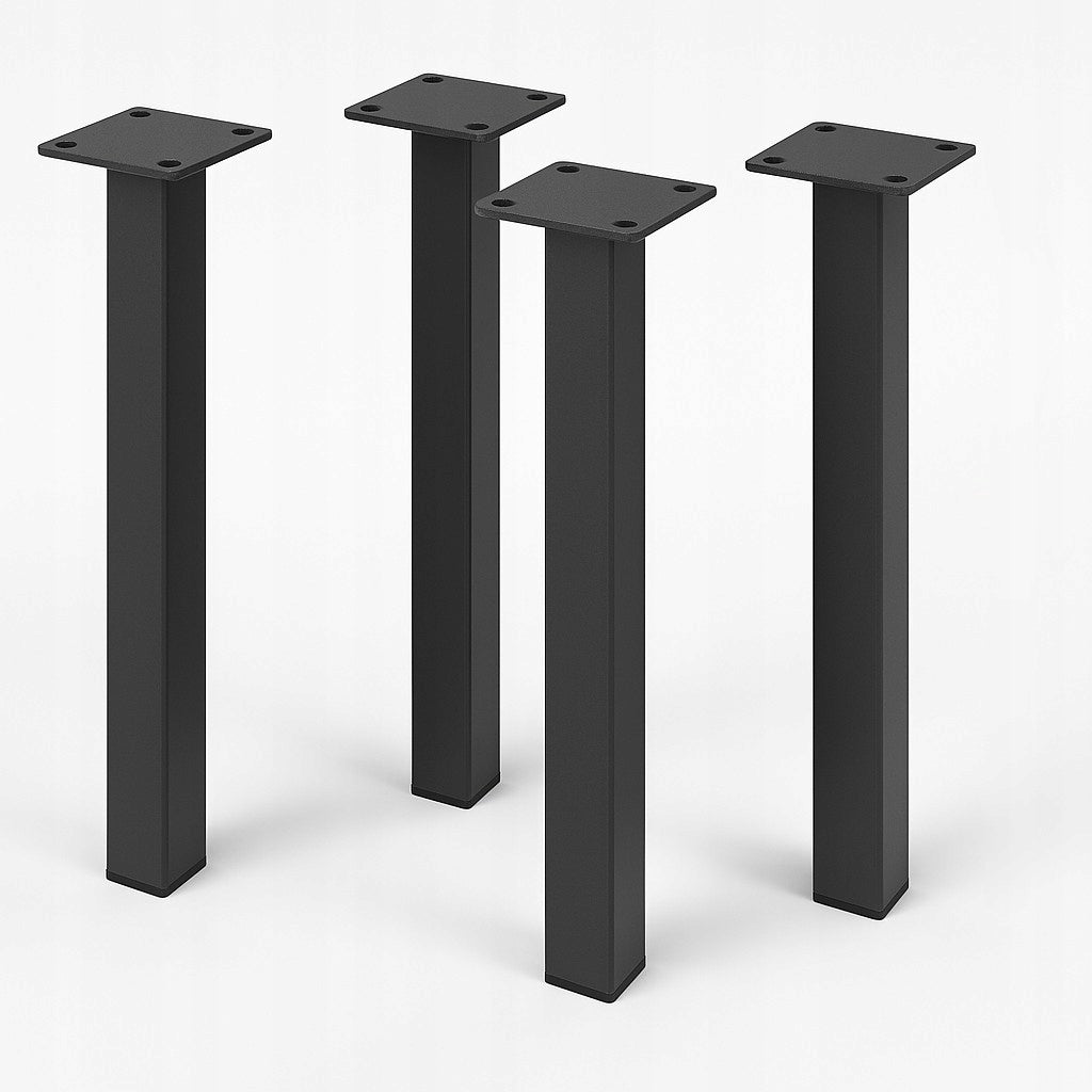 Nogi meblowe do stolika ławy ławki loft 40 cm czarne metalowe nóżki