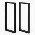 Czarne nogi metalowe Loftivo do wyspy i blatu barowego 100x40 cm
