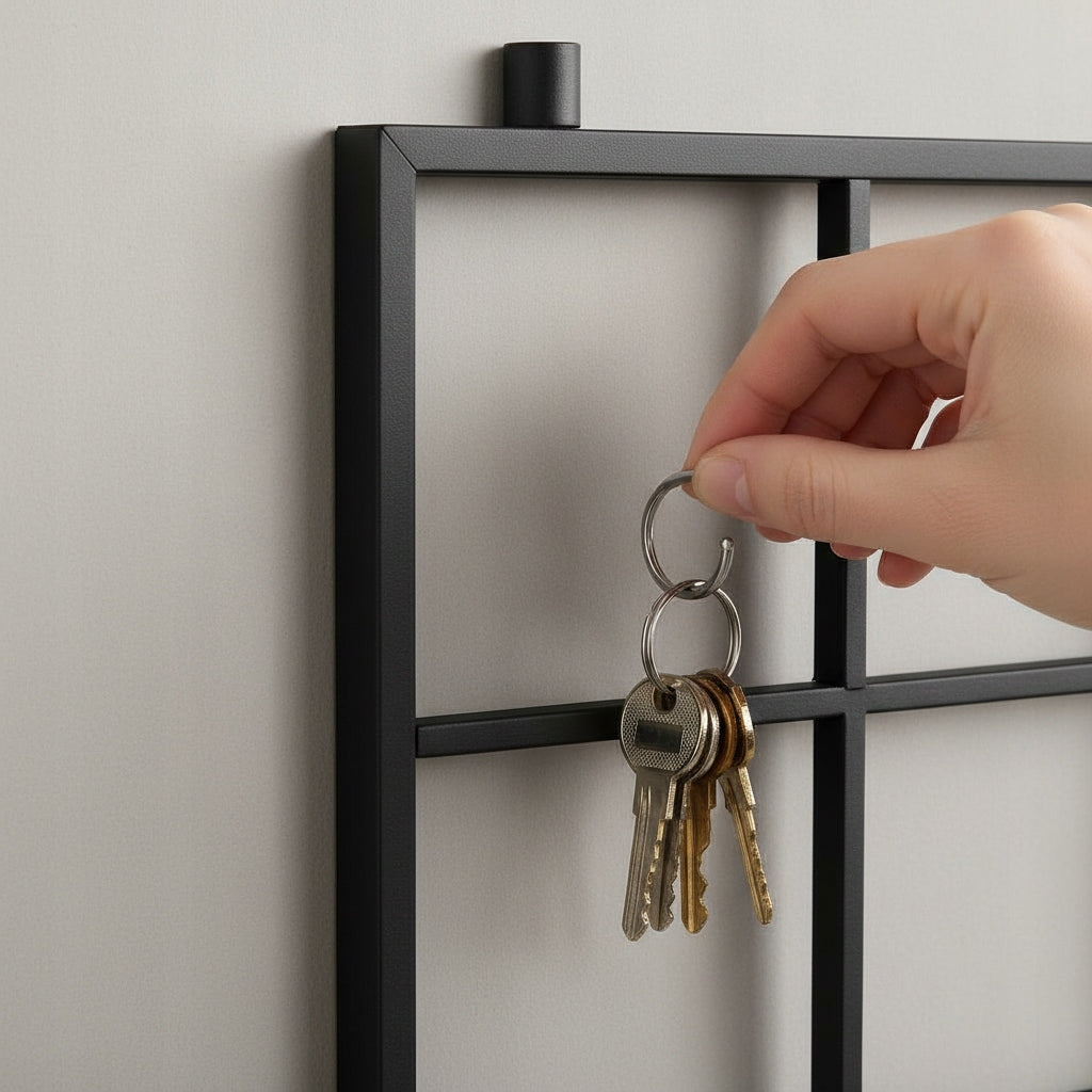 PANEL ŚCIENNY GRID ORGANIZER LOFT 60x100 SIATKA KWIETNIK WIESZAK CZARNY MAT