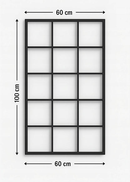 PANEL ŚCIENNY GRID ORGANIZER LOFT 60x100 SIATKA KWIETNIK WIESZAK CZARNY MAT