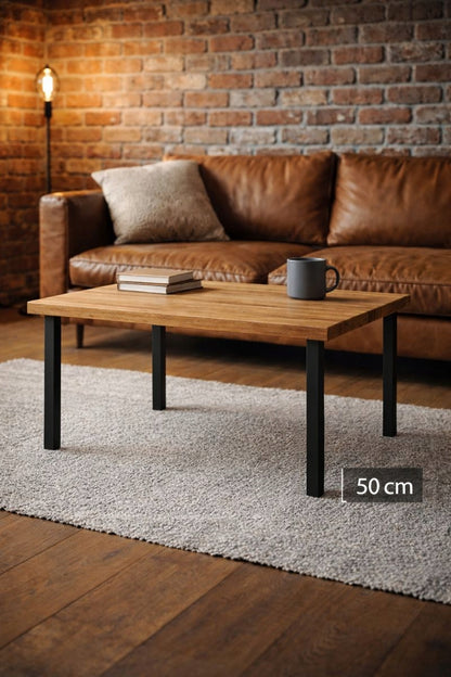 Nogi meblowe do konsoli stolika 50 cm metalowe czarne loft