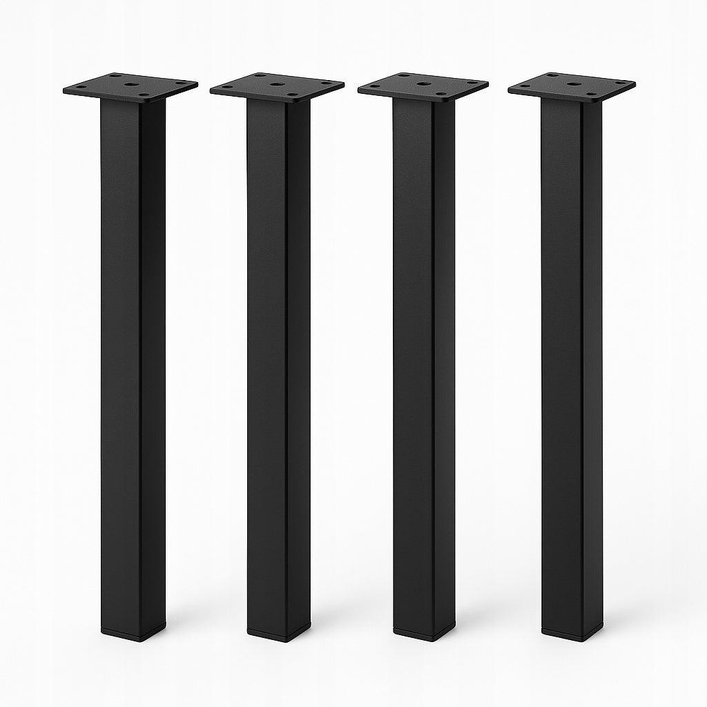 Nogi meblowe do konsoli stolika 50 cm metalowe czarne loft