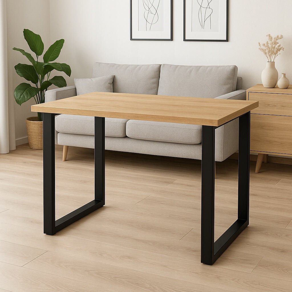 Nogi metalowe do stołu i biurka 60x72 cm – czarne loftowe