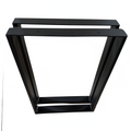 Nogi loft do stołu metalowe 50x72 cm U czarne zestaw 2 szt - Loftivo