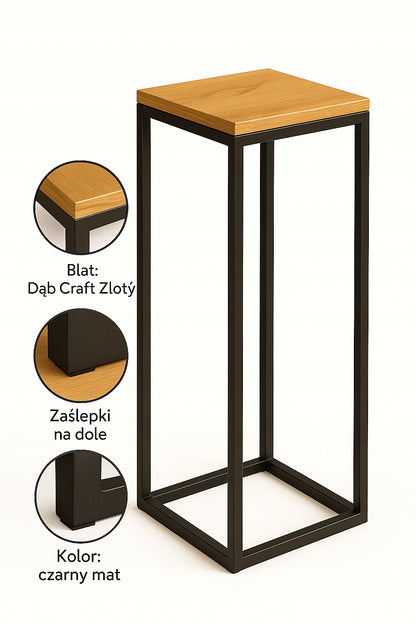 STOJAK NA KWIATY ROŚLINY LOFT 65 CM METALOWY KWIETNIK PODŁOGOWY NA KWIATY