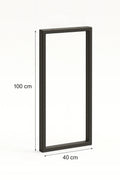 NOGA DO WYSPY BARKU KONSOLI LOFT 40x100 CM METALOWE CZARNE PROFIL 4X2 CM