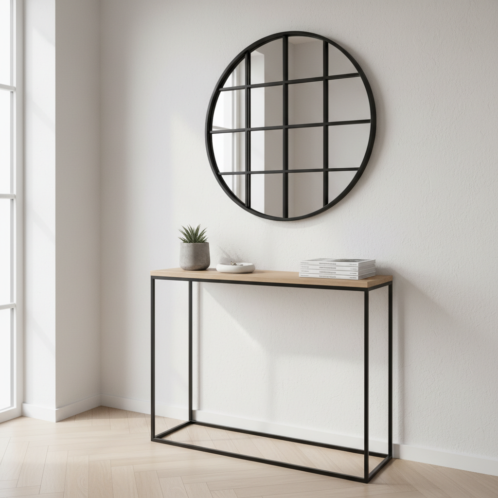 Wysoka konsola loft do salonu, sypialni i przedpokoju