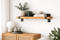 Półka ścienna loft 60 cm DĄB + stal wspornik industrialna - Loftivo