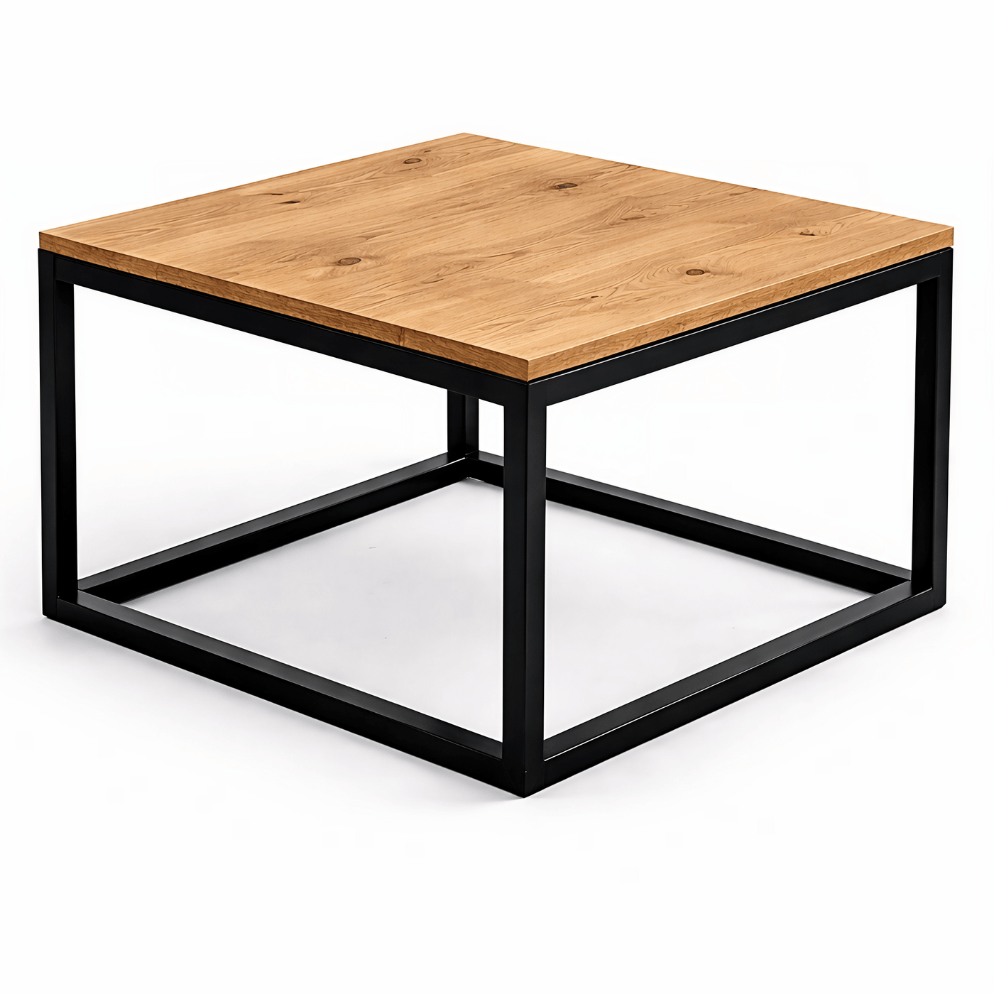 Stolik kawowy LOFT BOX kwadratowy metalowy na balkon taras - Loftivo