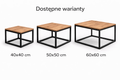 Stolik kawowy LOFT BOX kwadratowy metalowy na balkon taras - Loftivo