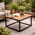 Stolik kawowy LOFT BOX kwadratowy metalowy na balkon taras - Loftivo