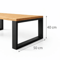 Stolik kawowy loft szerokie metalowe industrial - Loftivo - Loftivo