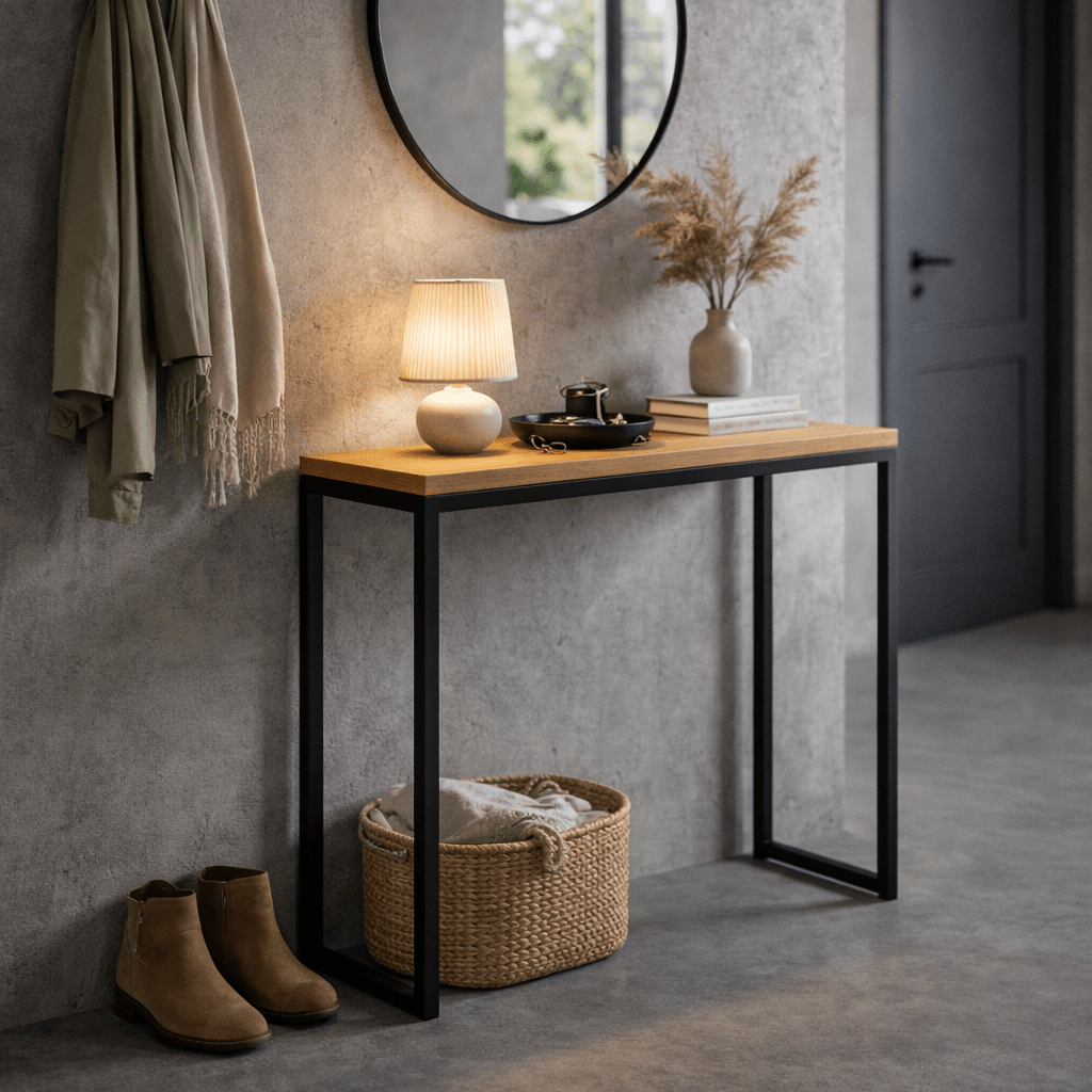 Wąska konsola loft do przedpokoju, sypialni i salonu - Loftivo