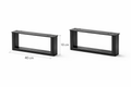 Nogi do Stolika Sofy Ławy 40x10 cm Czarne Metalowe 6x2 cm zestaw 2 szt LOFT - Loftivo