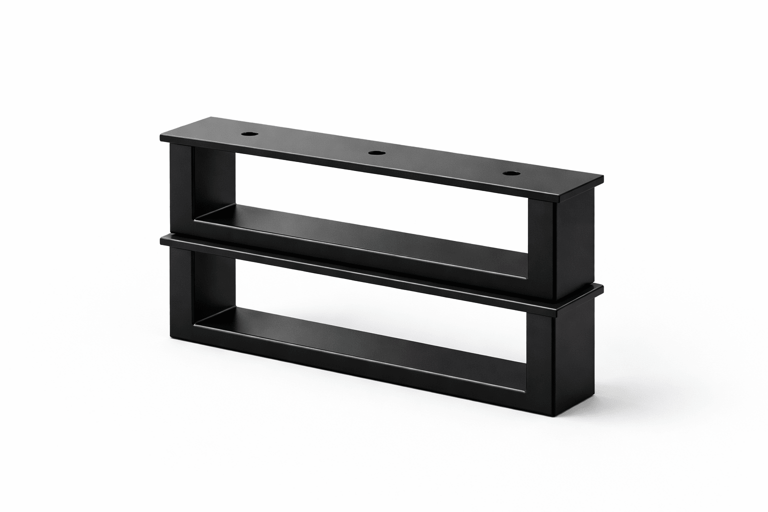 Nogi metalowe do stolika i ławy loft 40x10 cm czarny mat