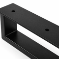Nogi do Stolika Sofy Ławy 40x10 cm Czarne Metalowe 6x2 cm zestaw 2 szt LOFT - Loftivo