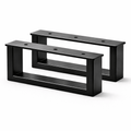 Niskie czarne nogi metalowe Loftivo do stolika i ławy 40x10 cm