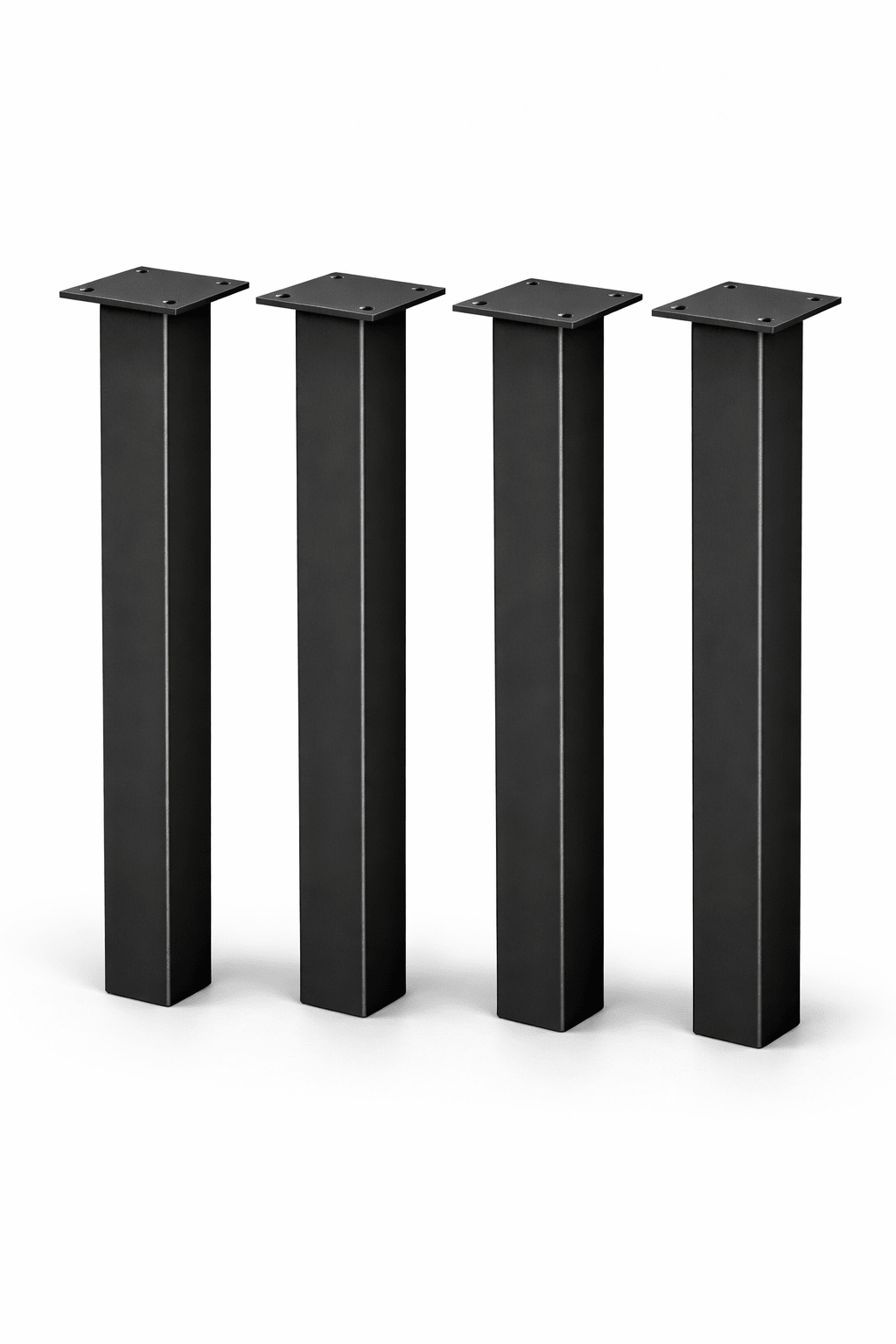 Zestaw czterech czarnych nóg metalowych Loftivo do stołu 72 cm