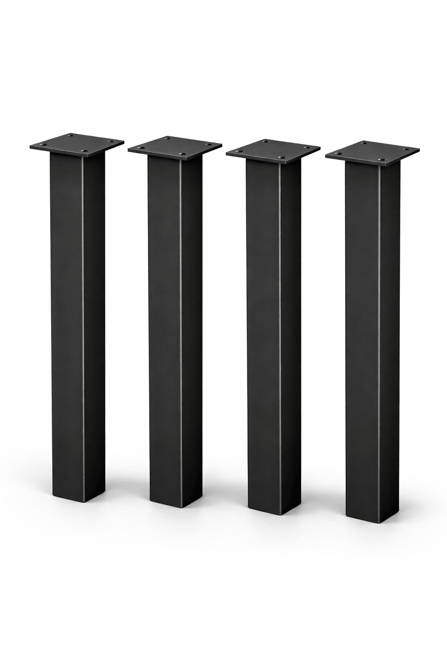 Nogi metalowe do stołu 72 cm – zestaw 4 szt. czarny mat
