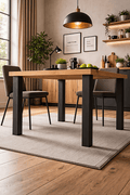 NOGI DO STOŁU 72 CM METALOWE CZARNE LOFT BIURKO SOLIDNE 6X6 CM ZESTAW 4 SZT - Loftivo
