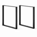 Nogi do stołu wyspy szerokie metalowe 70x72 cm U czarne - Loftivo