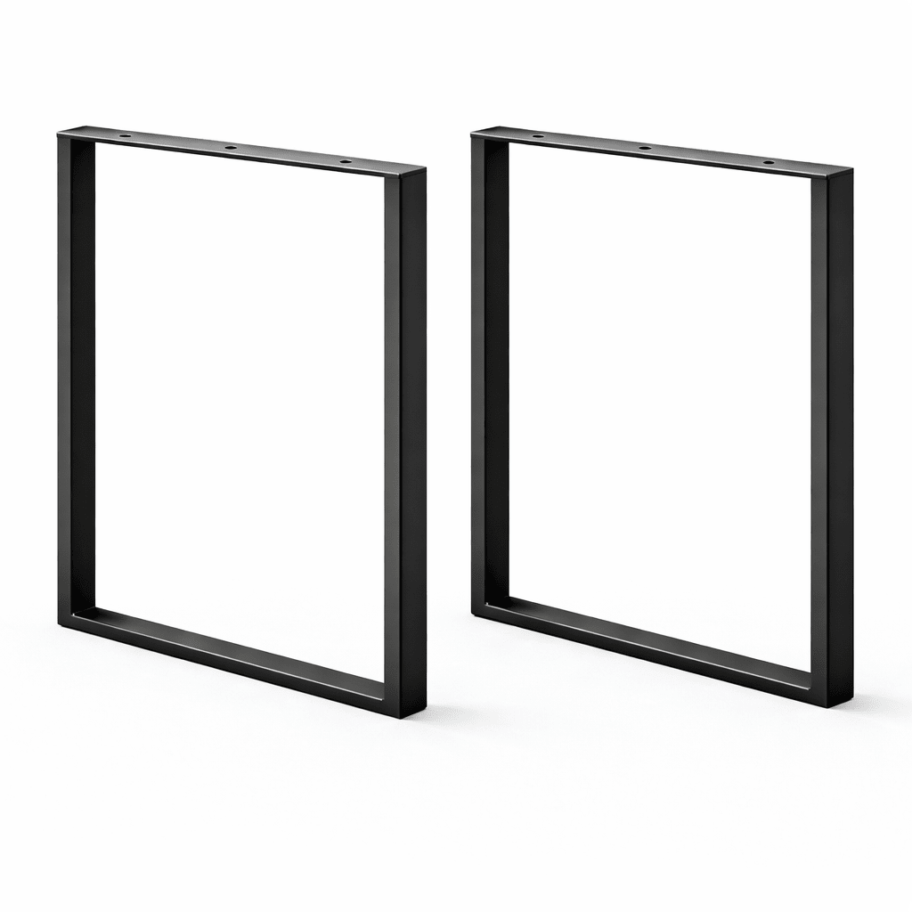 Nogi do stołu wyspy szerokie metalowe 70x72 cm U czarne - Loftivo