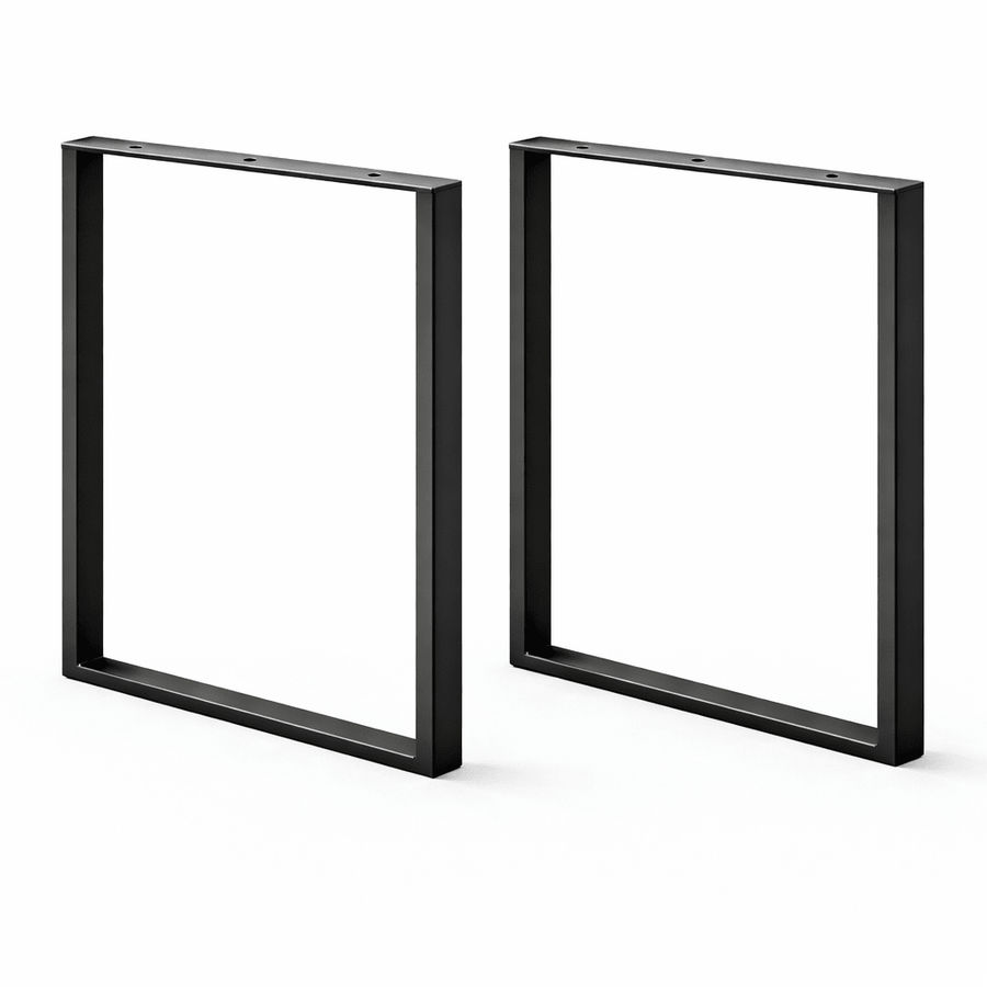 Nogi do stołu loft 70x72 cm U czarne metalowe