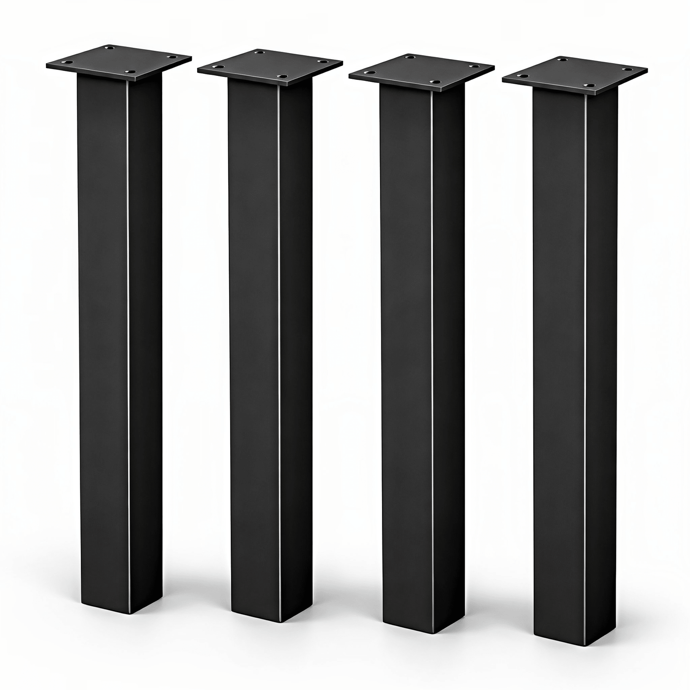 NOGI DO STOŁU 72 CM METALOWE CZARNE LOFT BIURKO SOLIDNE 6X6 CM ZESTAW 4 SZT - Loftivo