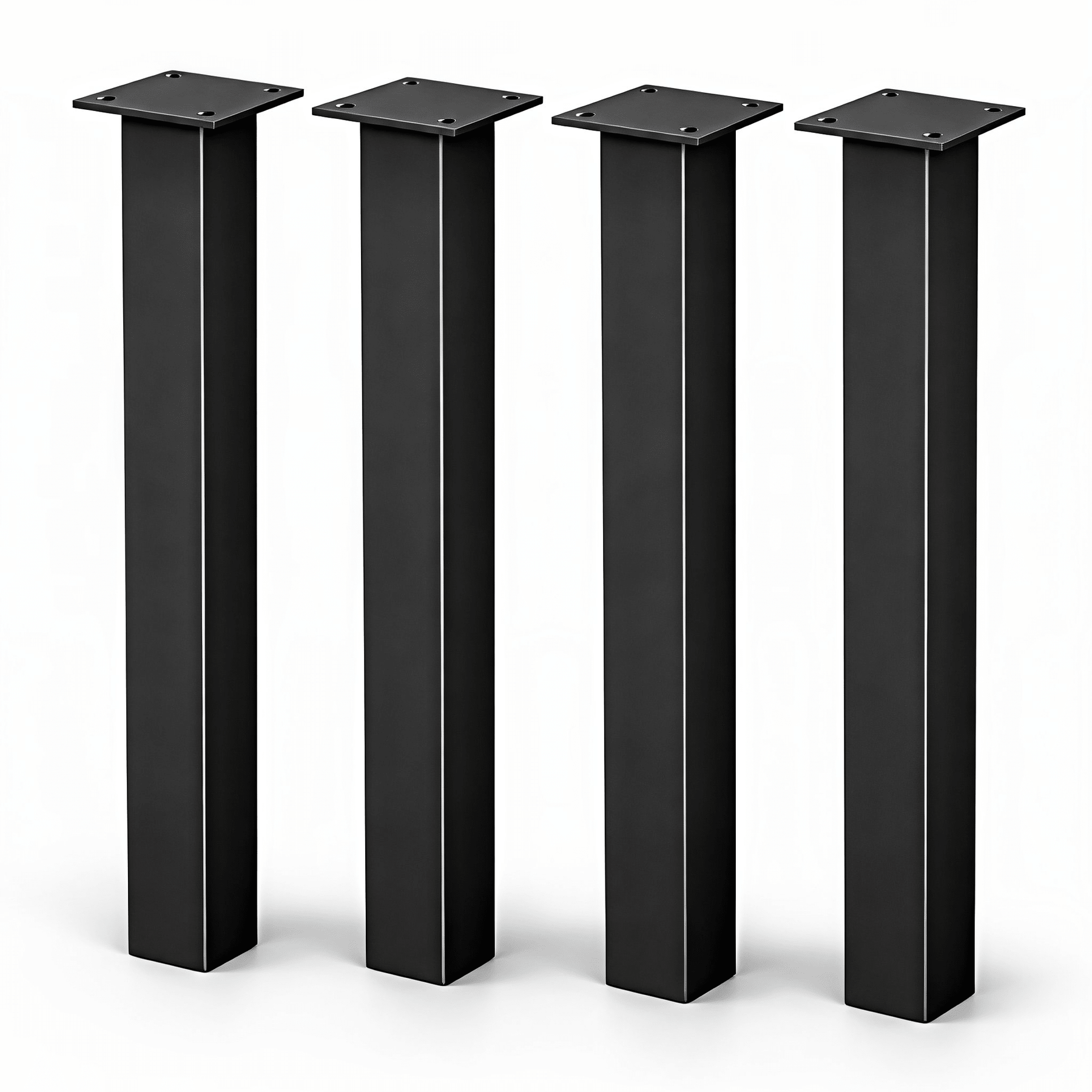 Nogi metalowe do stołu 72 cm – zestaw 4 szt. czarny mat