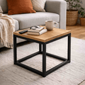 Stolik kawowy LOFT BOX kwadratowy metalowy na balkon taras - Loftivo