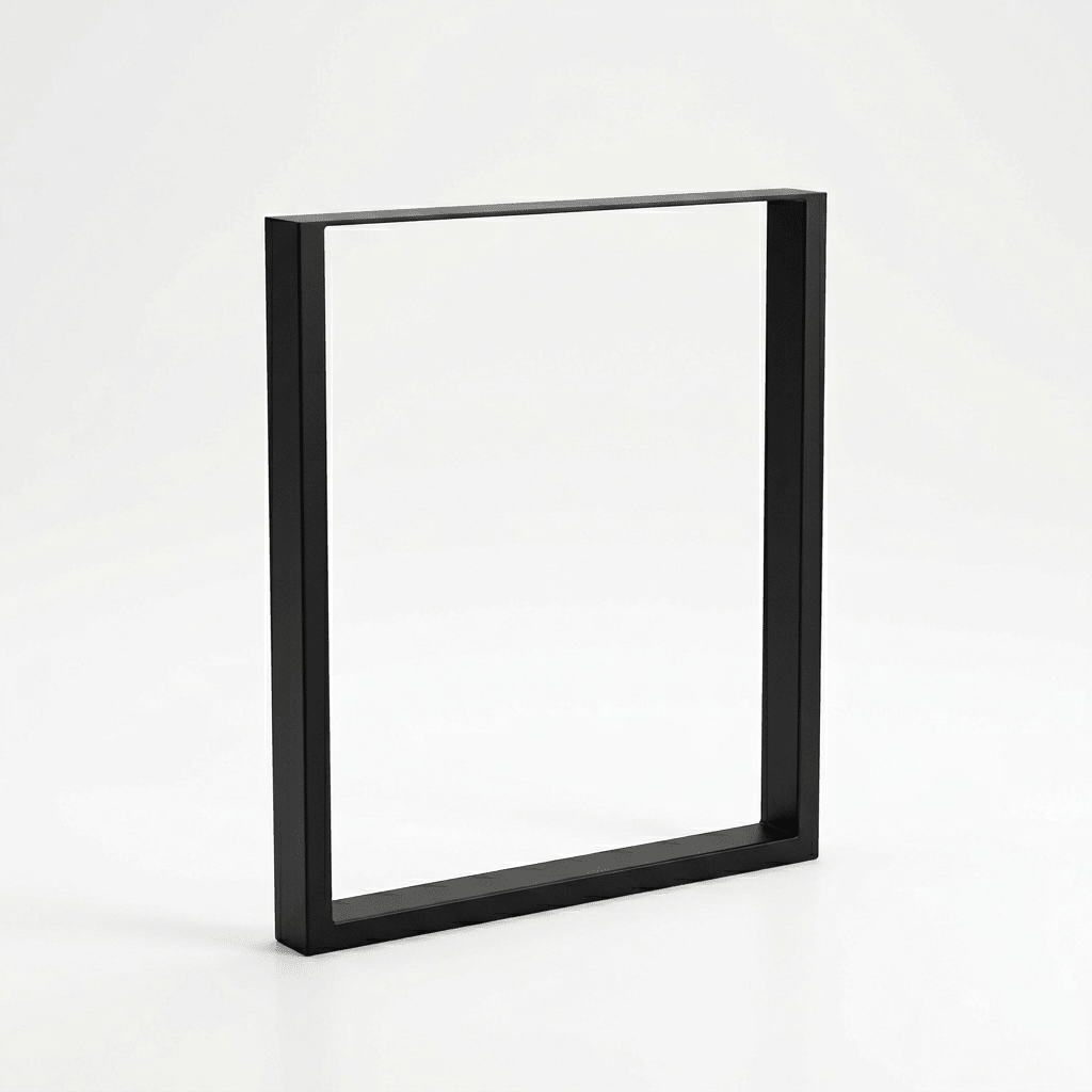 Nogi do stołu wyspy szerokie metalowe 70x72 cm U czarne - Loftivo