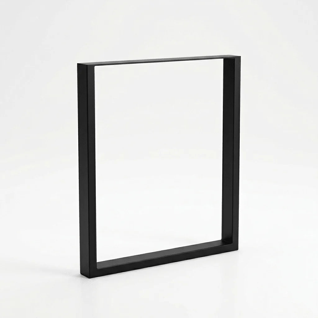 Nogi do stołu wyspy szerokie metalowe 70x72 cm U czarne - Loftivo